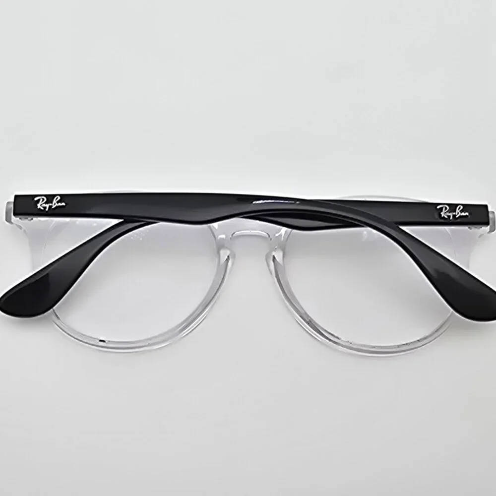 Ray-Ban RB1554 3541 Polished Transparent Black Kids Phantos Eyeglasses Frame